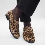 5328 MOCASÍN FRUNCIDO PELO ESTAMPADO LEOPARDO