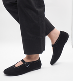 A7544 BAILARINA TACHAS SERRAJE NEGRO