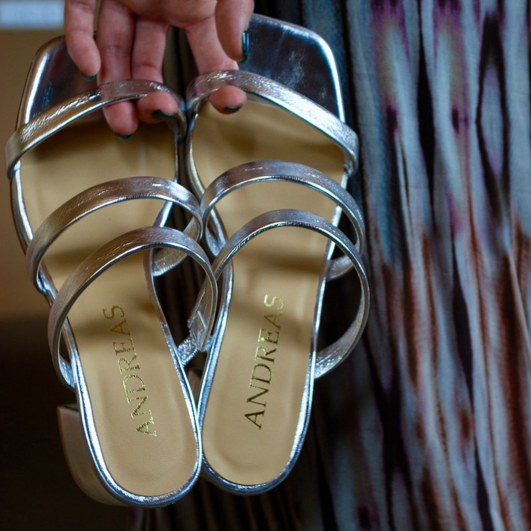 SILVER SANDAL A6959 M VE25|12