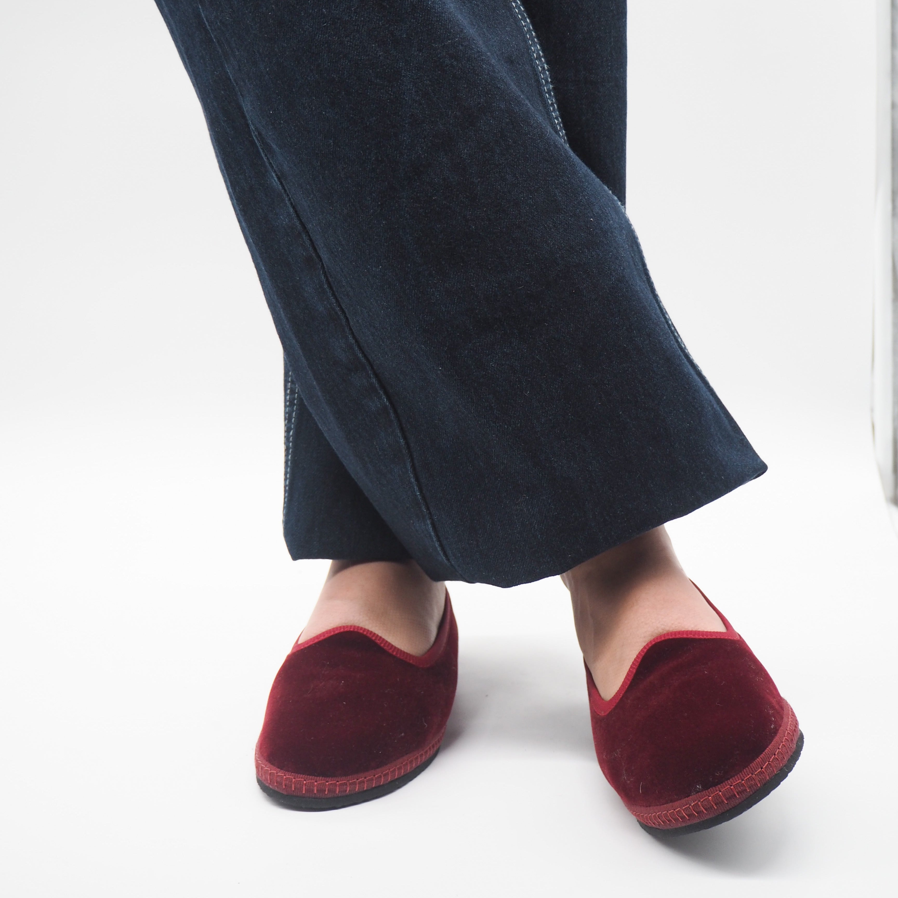 201 SLIPPER TERCIOPELO GRANATE