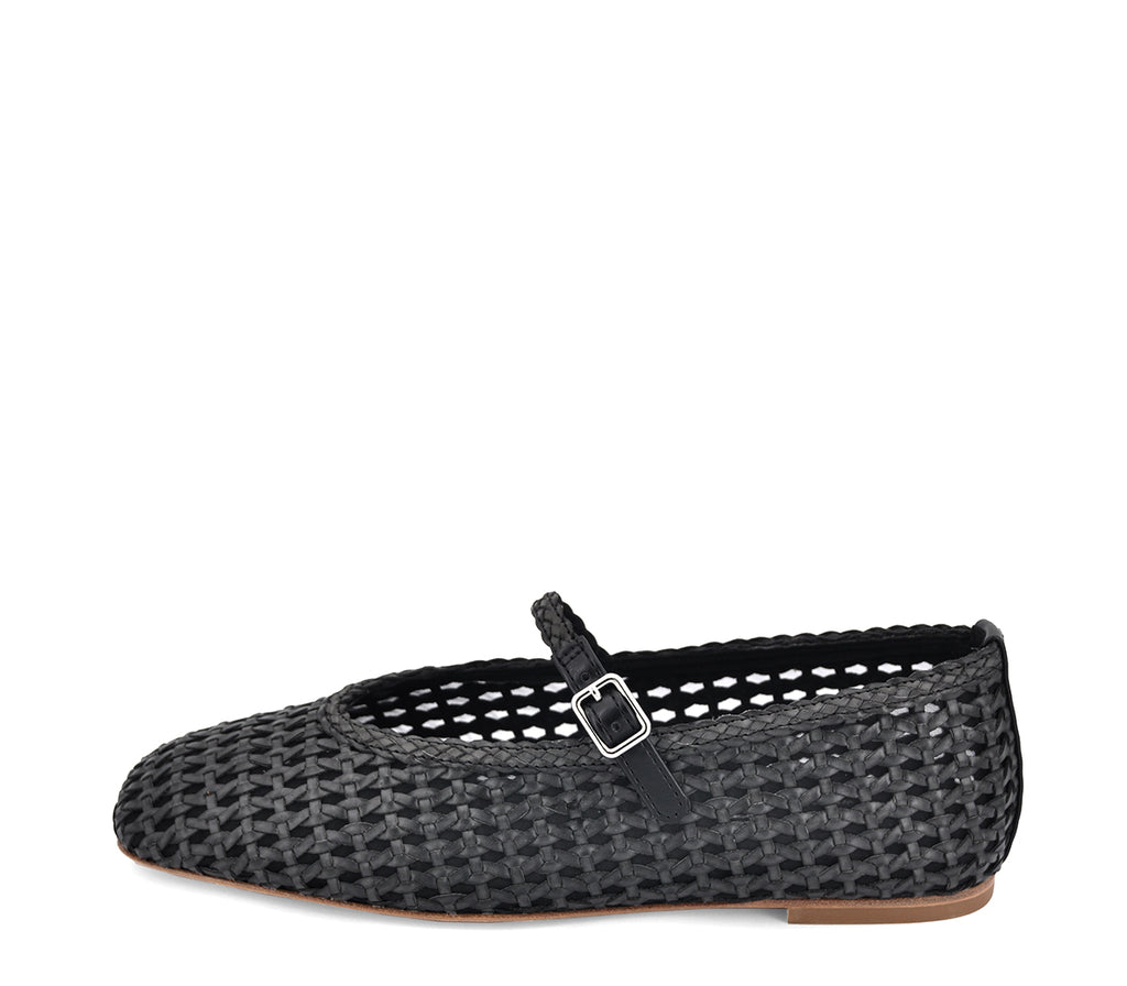 5551 BAILARINA EFECTO TRENZADO NEGRO