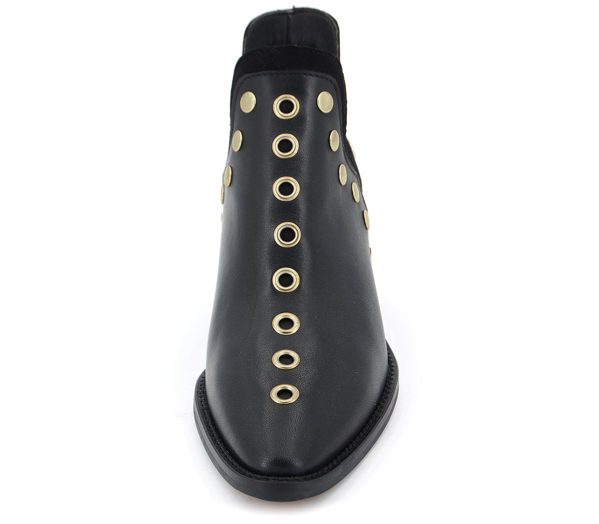 2582 BOTÍN TACHAS PIEL NEGRA