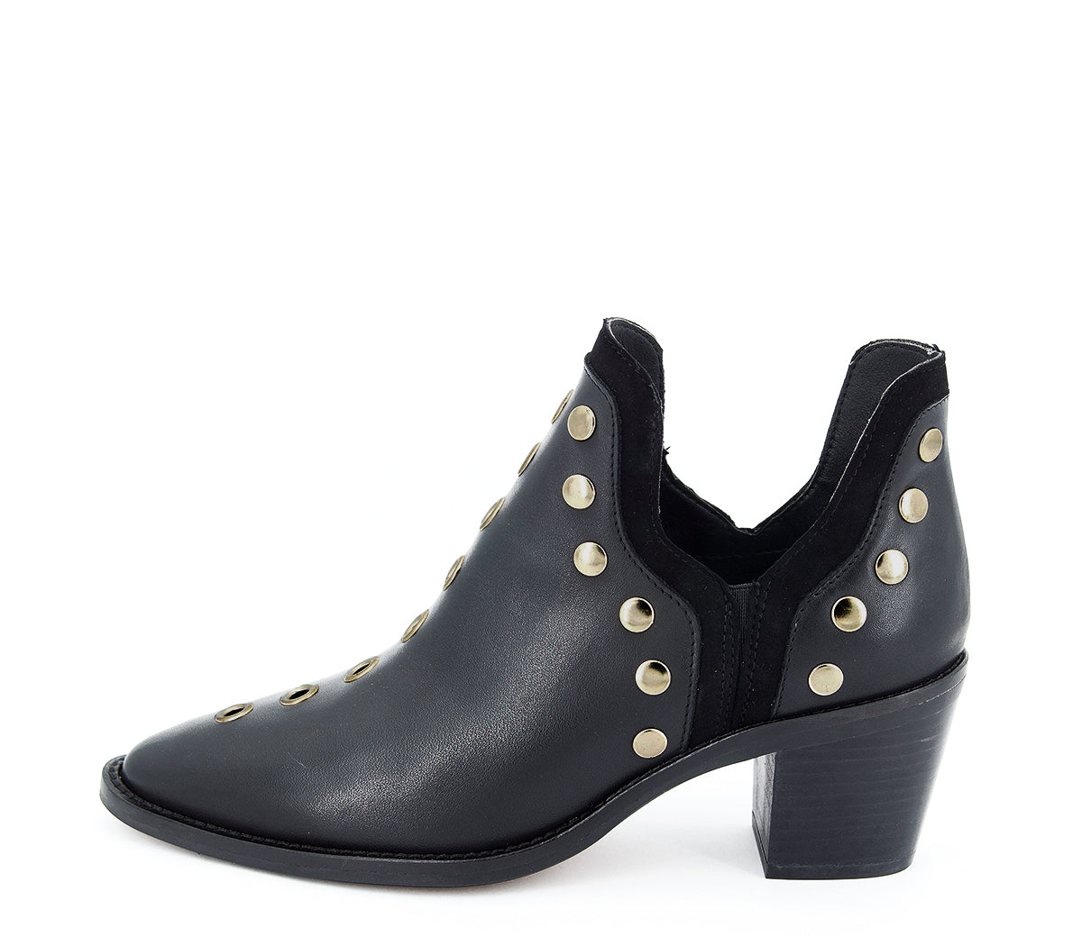 2582 BOTÍN TACHAS PIEL NEGRA