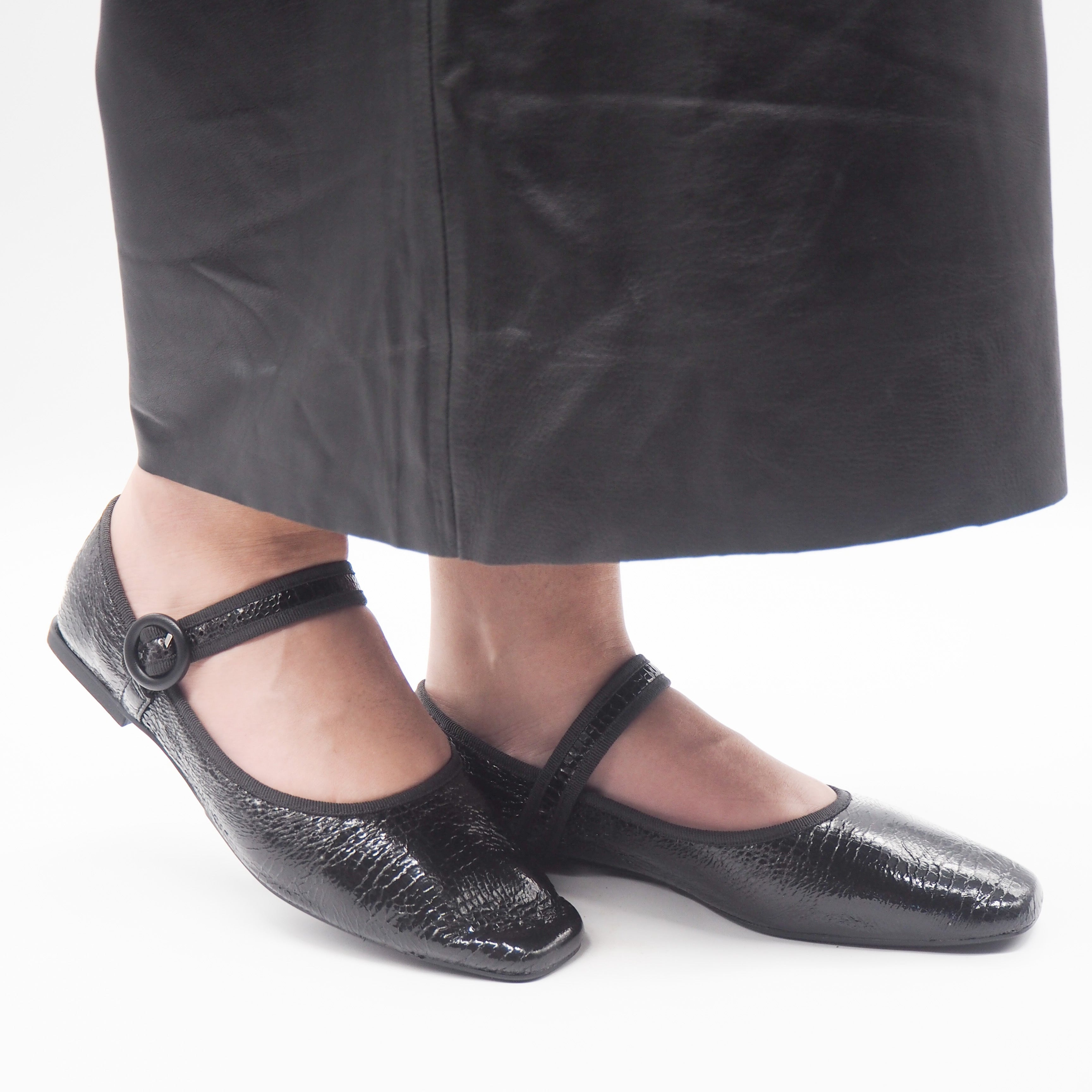 SA742 BAILARINA EFECTO CHAROL NEGRO