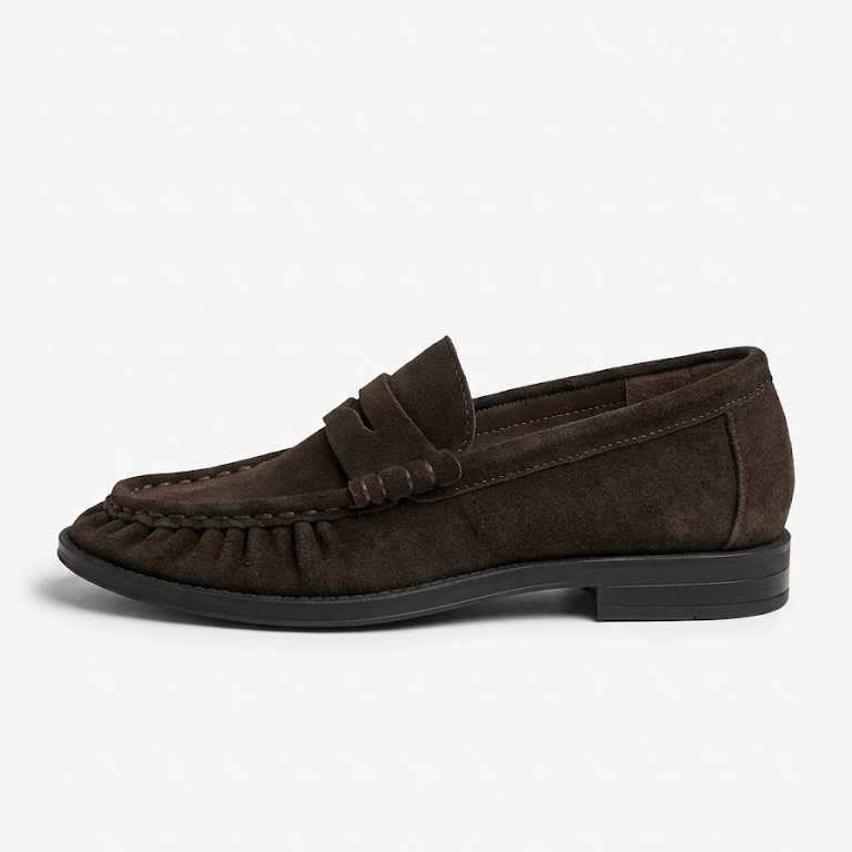 5706 MOCASÍN FRUNCIDOS SERRAJE MARRÓN OSCURO