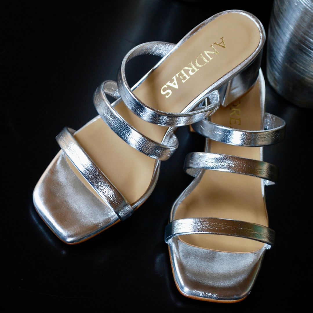 SILVER SANDAL A6959 M VE25|12