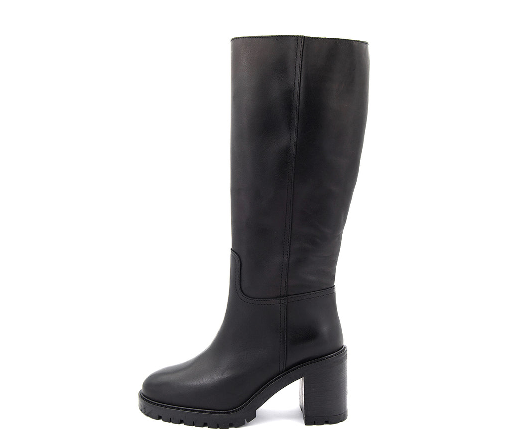 5730 BOTA PIEL TACÓN NEGRA