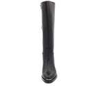 5245 BOTA PIEL NEGRA TACÓN ANCHO