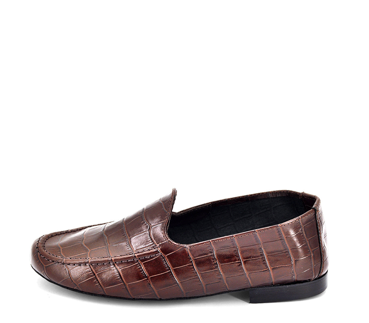528 MOCASÍN PIEL PASTILLA COCODRILO MARRÓN