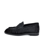 5328 MOCASIN FRUNCIDO ANTE NEGRO
