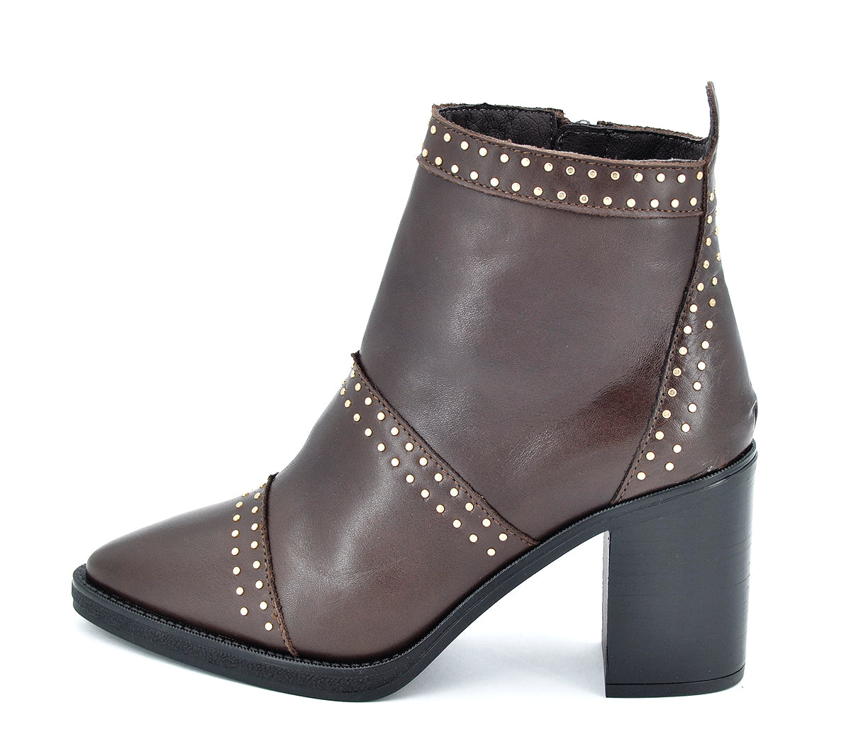 5449 BOTÍN TACHAS PIEL MARRÓN