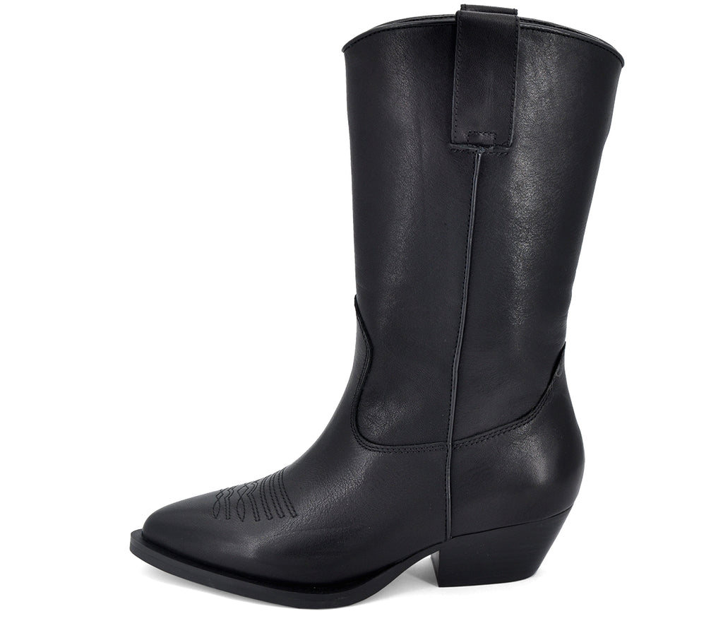5687 BOTA ALTA COWBOY PIEL NEGRA
