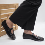 A7528 BAILARINA CHAROL TACHAS NEGRA