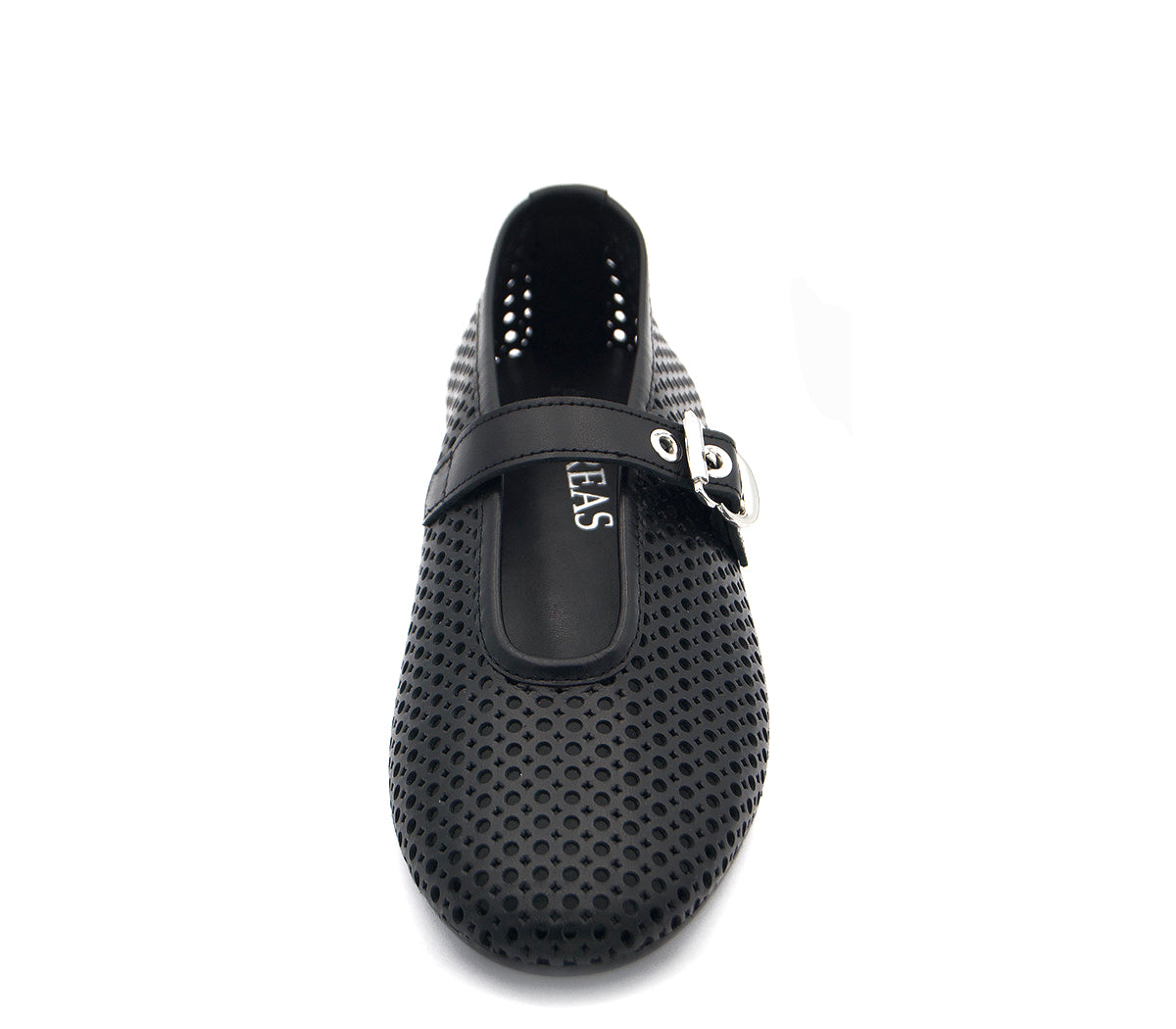 A7317 BAILARINA NEGRA PERFORADA PIEL