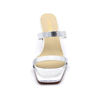 SILVER SANDAL A7371 M VE25|12