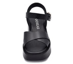 BLACK PLATFORM SANDAL A7407 P VE25|15