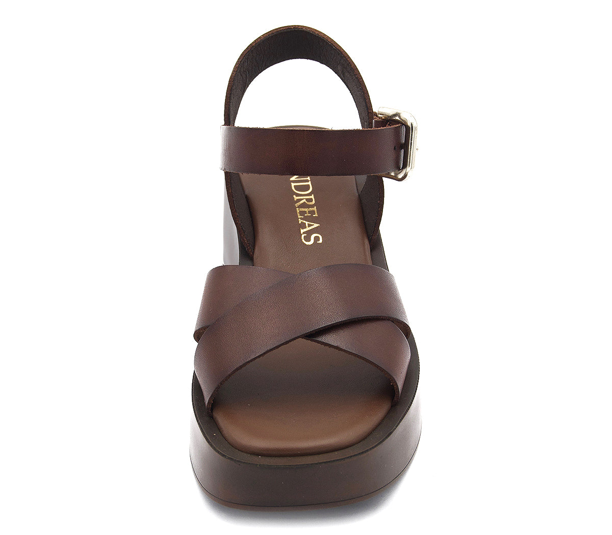 BROWN PLATFORM SANDAL A7407 P VE25|48