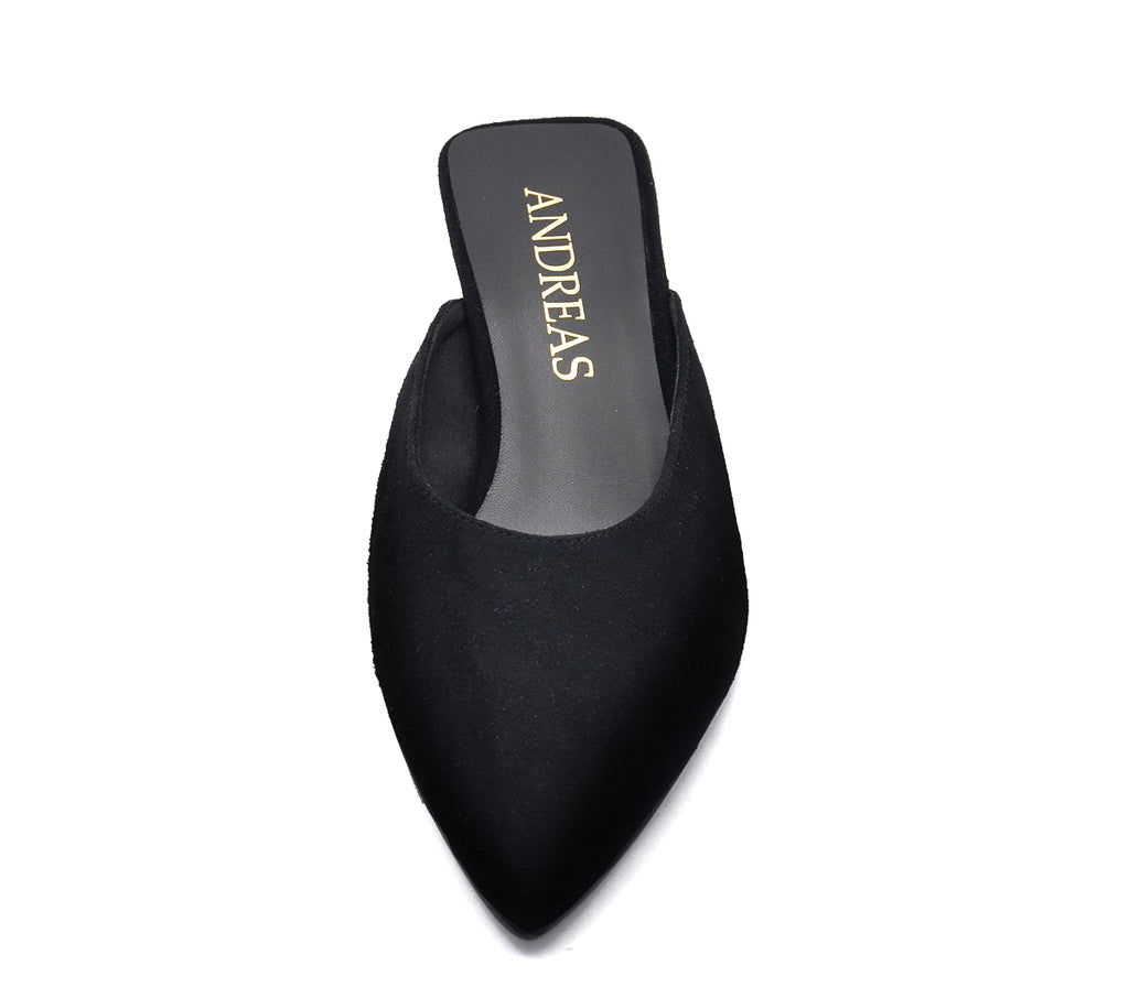 BLACK HEEL MULE A7477 A VE25|15