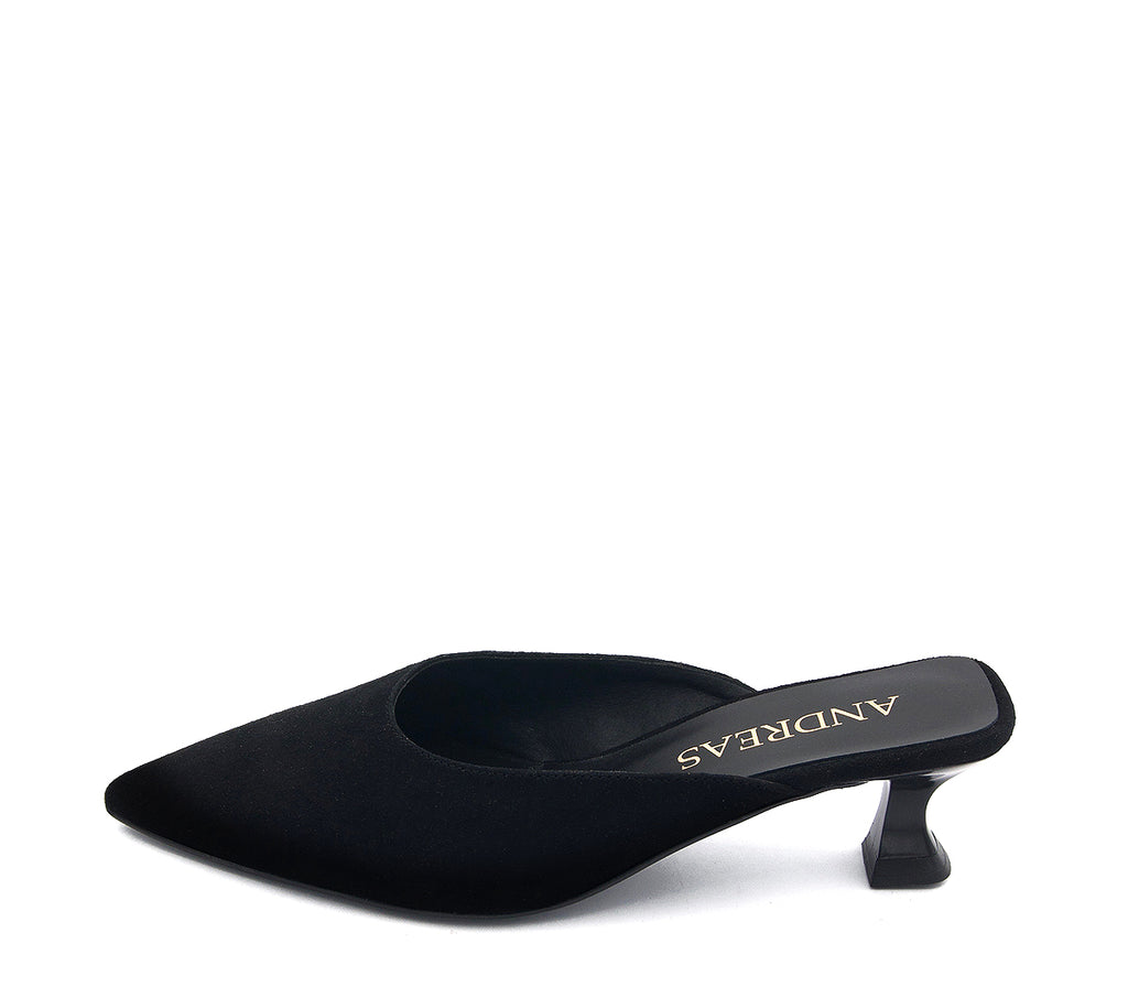 BLACK HEEL MULE A7477 A VE25|15