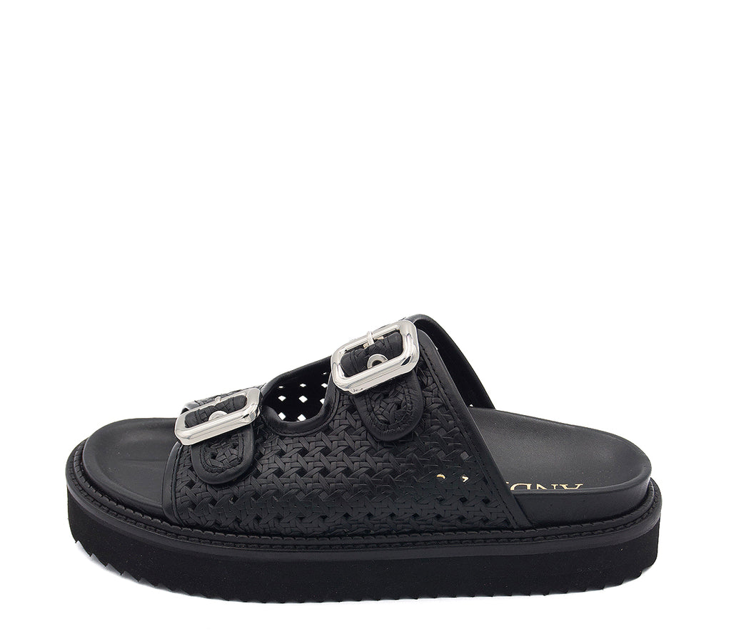 BLACK SANDAL A7352 P VE25|15