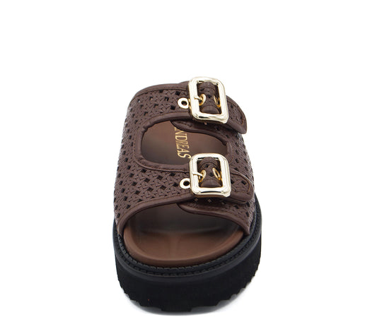 SANDALIA MARRON A7352 P VE25|48