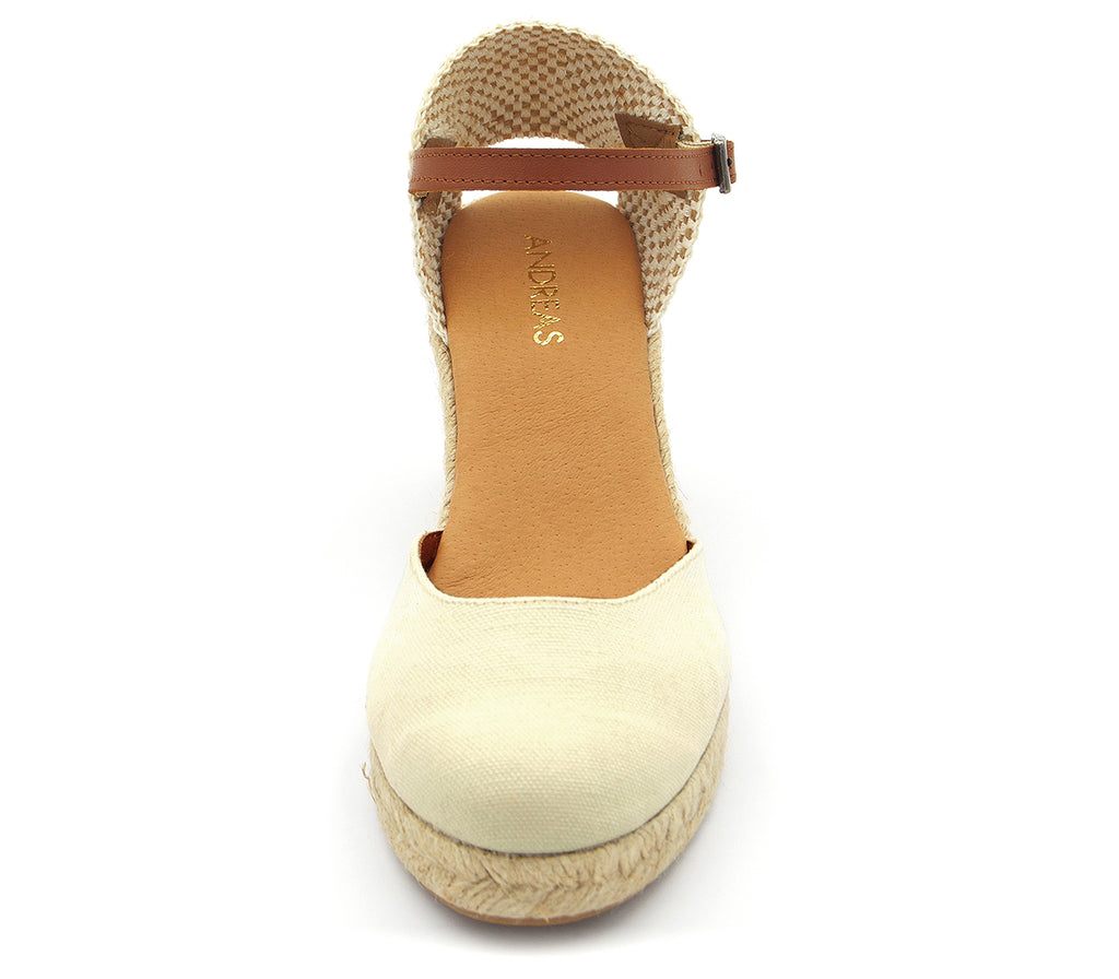 103 ALPARGATA CUÑA LONA BEIGE