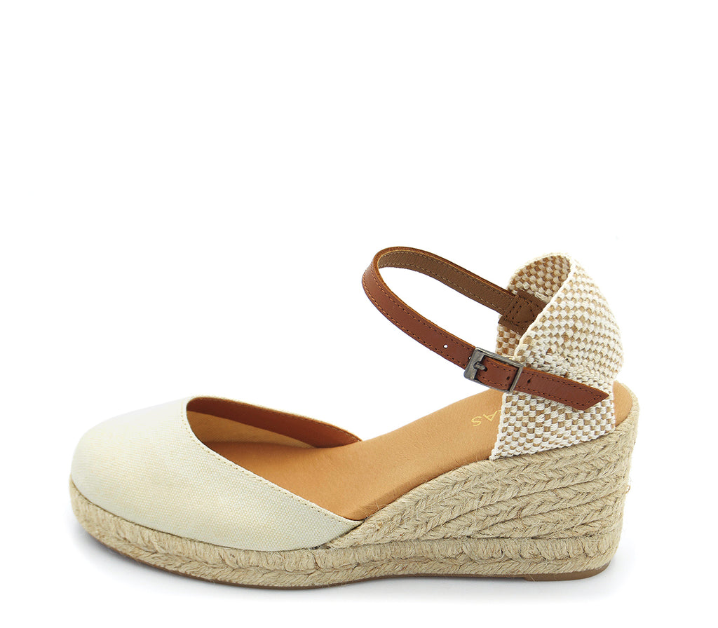 103 ALPARGATA CUÑA LONA BEIGE