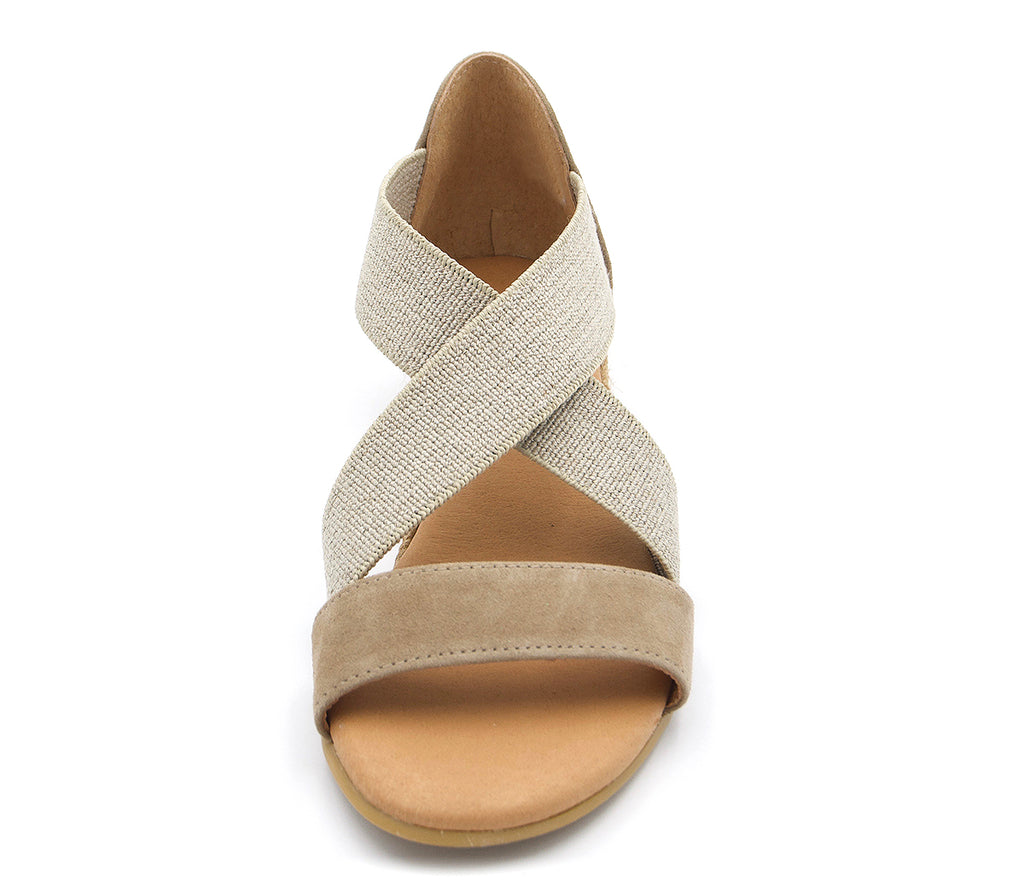 316 ALPARGATA ANTE TAUPE Y ELÁSTICOS