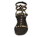 CORALIE SANDALIA ROMANA PIEL NEGRA
