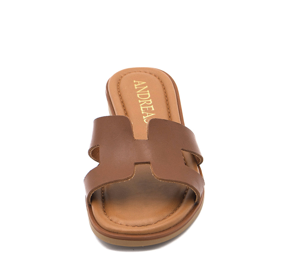 F-18 LEATHER SLIDE SANDAL