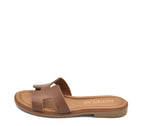 F-18 LEATHER SLIDE SANDAL