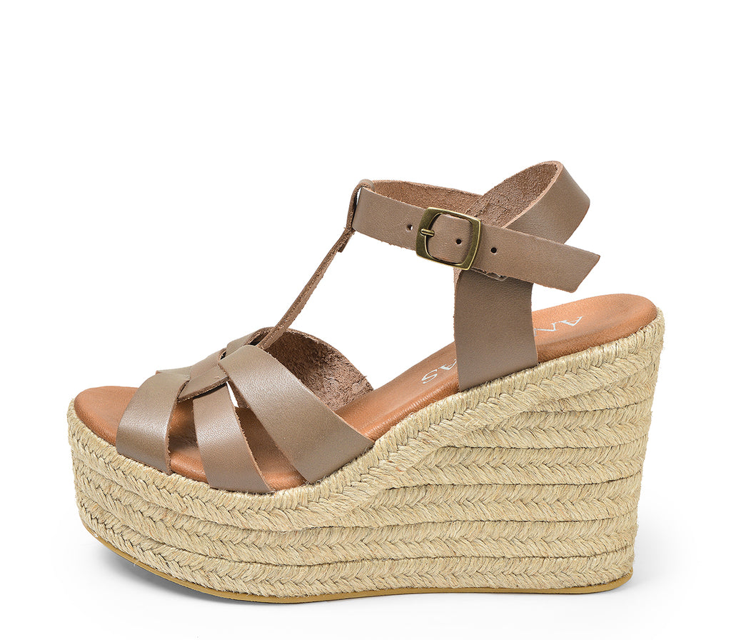 4463 ALPARGATA NUD0 PIEL TAUPE