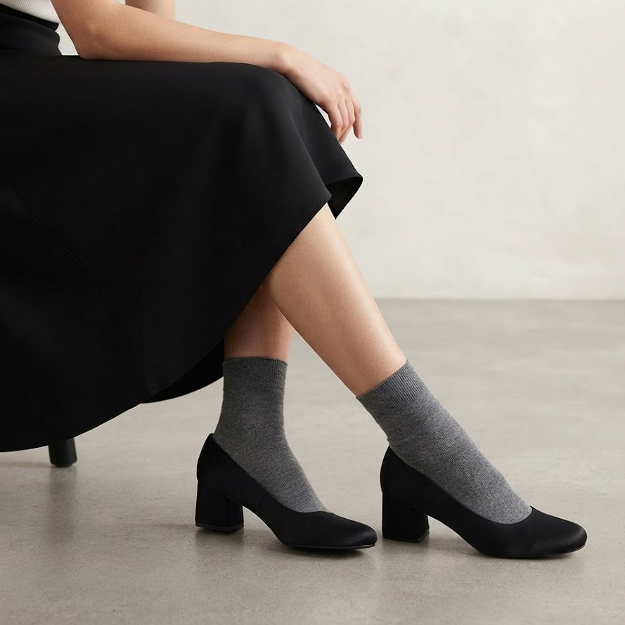 A2966 ZAPATO TACÓN ANTE NEGRO