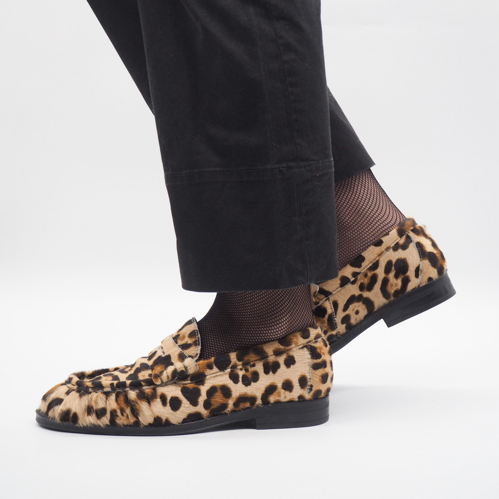 5328 MOCASÍN FRUNCIDO PELO ESTAMPADO LEOPARDO