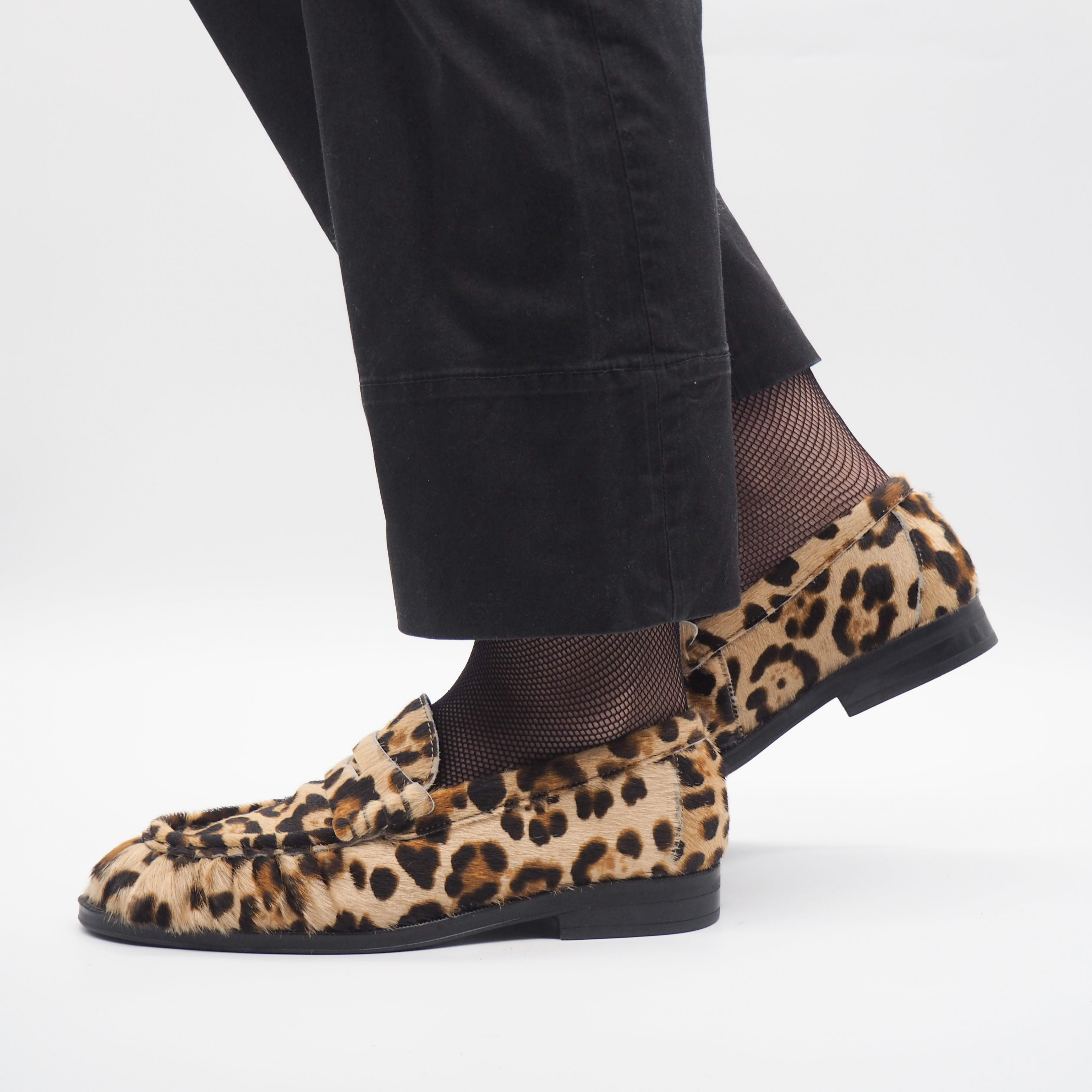5328 MOCASÍN FRUNCIDO PELO ESTAMPADO LEOPARDO
