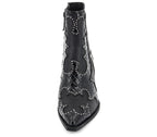 9098 BOTÍN COWBOY TACHAS NEGRO