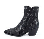9098 BOTÍN COWBOY TACHAS NEGRO