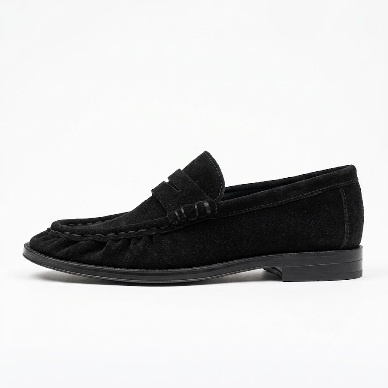 5706 MOCASÍN FRUNCIDOS SERRAJE NEGRO