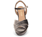 A3124 SANDALIA TACÓN TERCIOPELO TAUPE