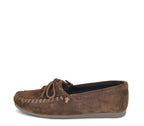 A7766 MOCASÍN SERRAJE MARRÓN Y FLECOS