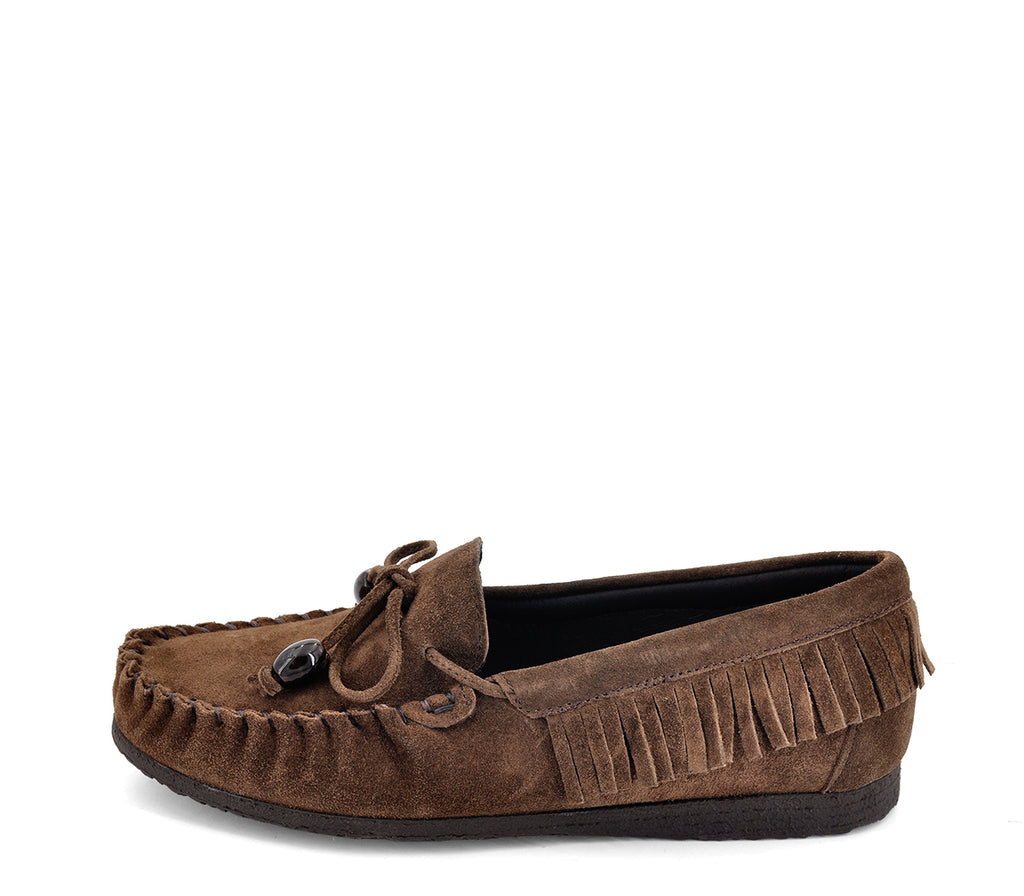 A7870 MOCASÍN  SERRAJE FLECOS MARRÓN