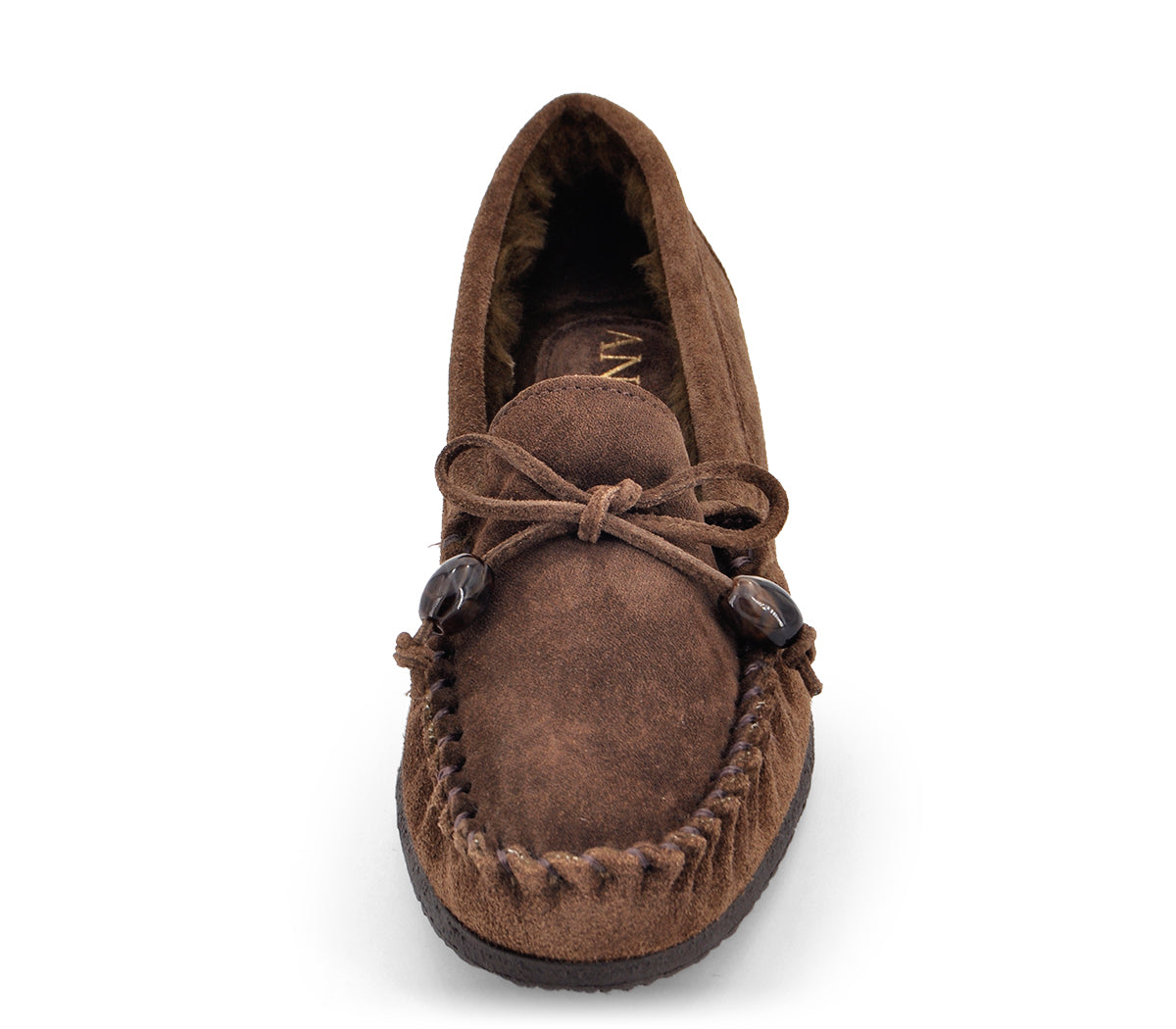 A7871 MOCASÍN SERRAJE MARRÓN Y PELO