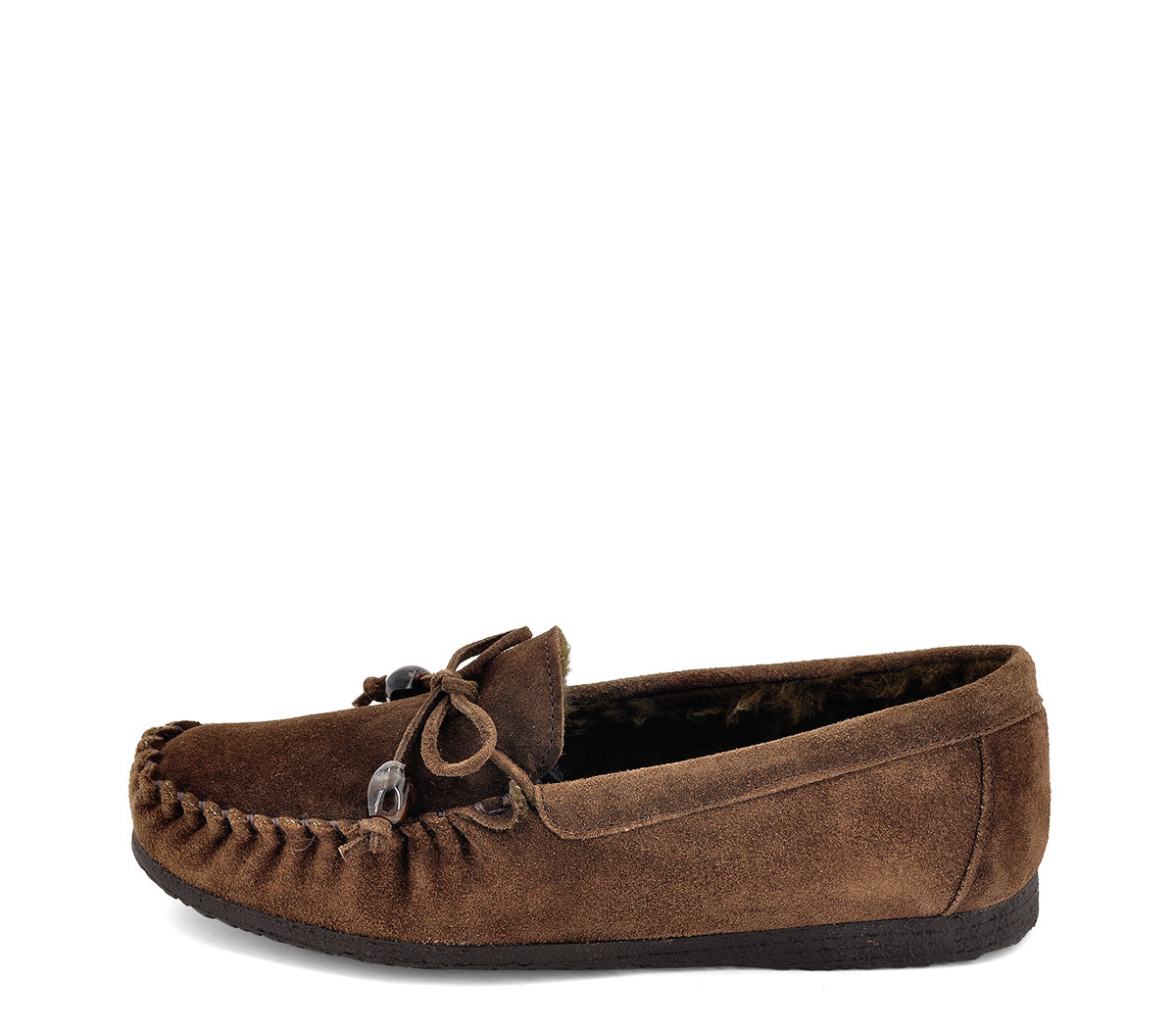 A7871 MOCASÍN SERRAJE MARRÓN Y PELO