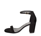 A1161 SANDALO TACCO CAMOSCIO NERO