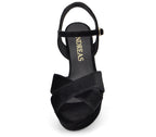 A3124 SANDALIA TACÓN TERCIOPELO NEGRO