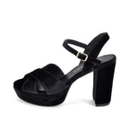 A3124 SANDALIA TACÓN TERCIOPELO NEGRO