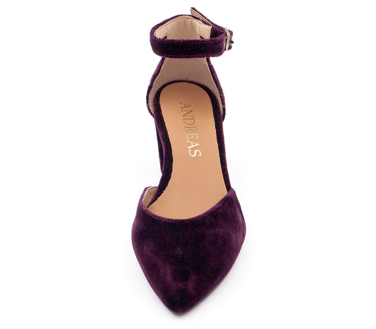 A4194 ZAPATO TERCIOPELO BERENJENA