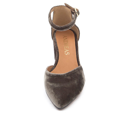 A4194 ZAPATO TERCIOPELO TAUPE