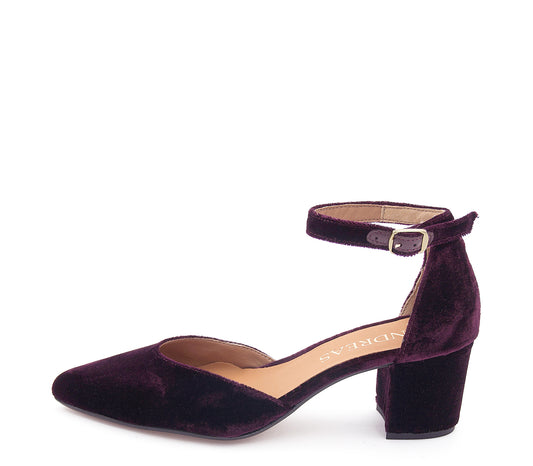 A4194 ZAPATO TERCIOPELO BERENJENA