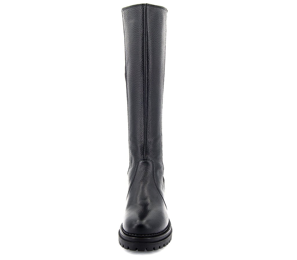 A7036 BOTA PIEL Y ELÁSTICO NEGRO